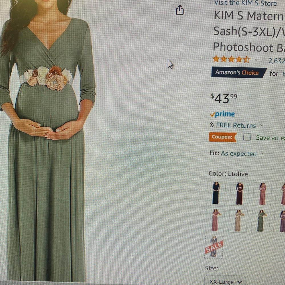 Plus size maternity dress with long sleeves light green XXL. NWT